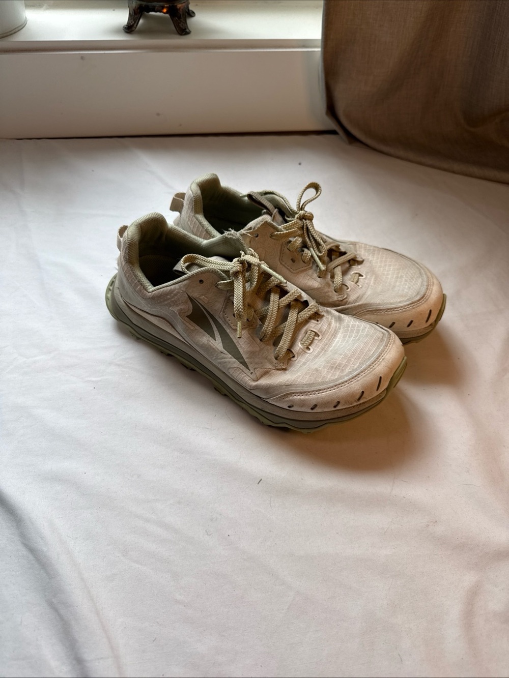 Altra Beige and Olive Women's Trail Running Shoes